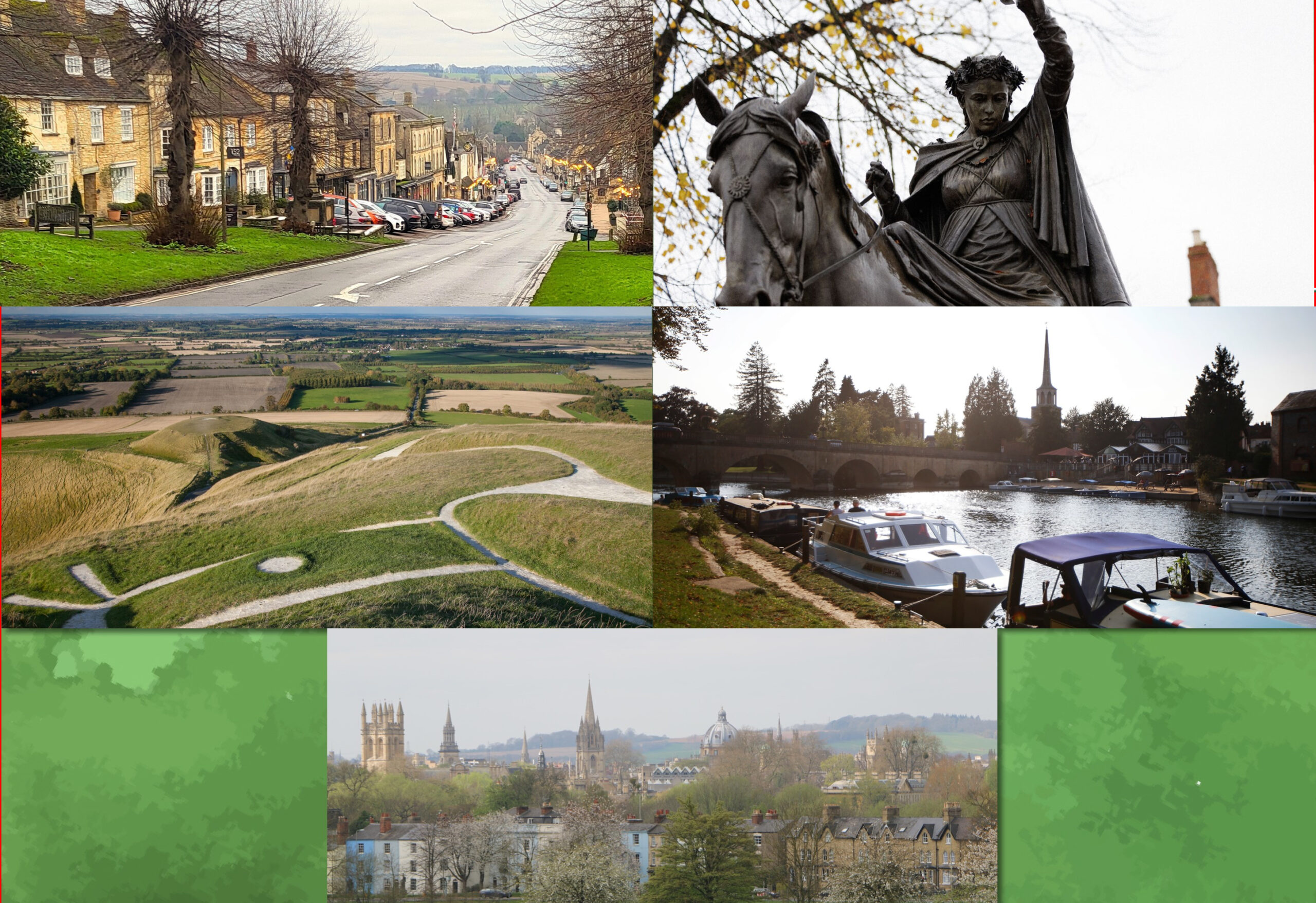 Montage of locations around Oxfordshire