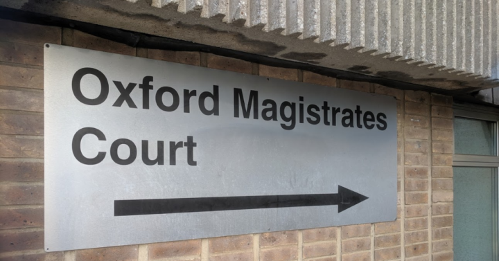 sign to Oxford Magistrates Court