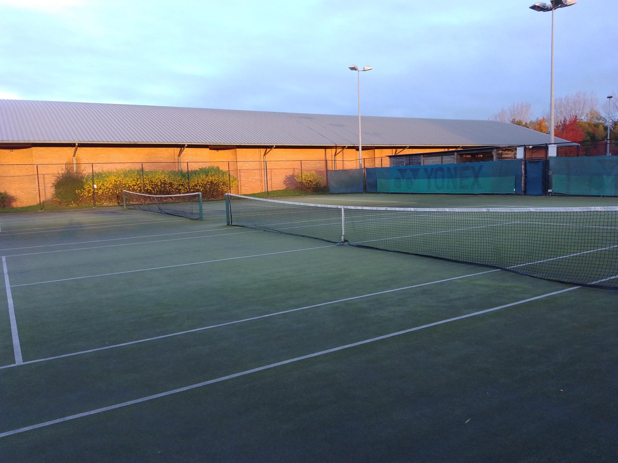 The current tennis court area at White Horse Leisure and Tennis Centre before refurbishment